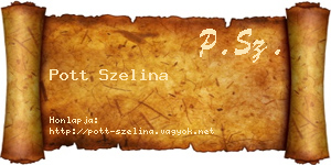 Pott Szelina névjegykártya